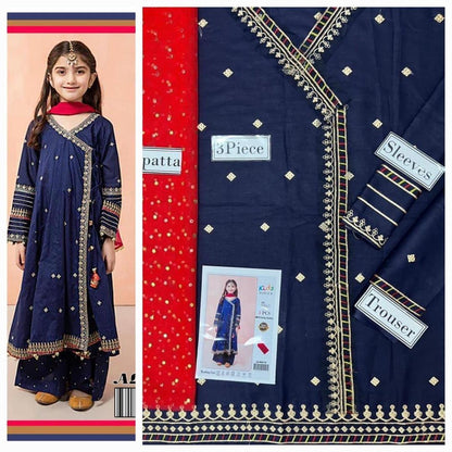 3 pcs Unstitched Dress