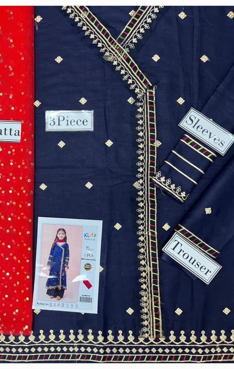 3 pcs Unstitched Dress