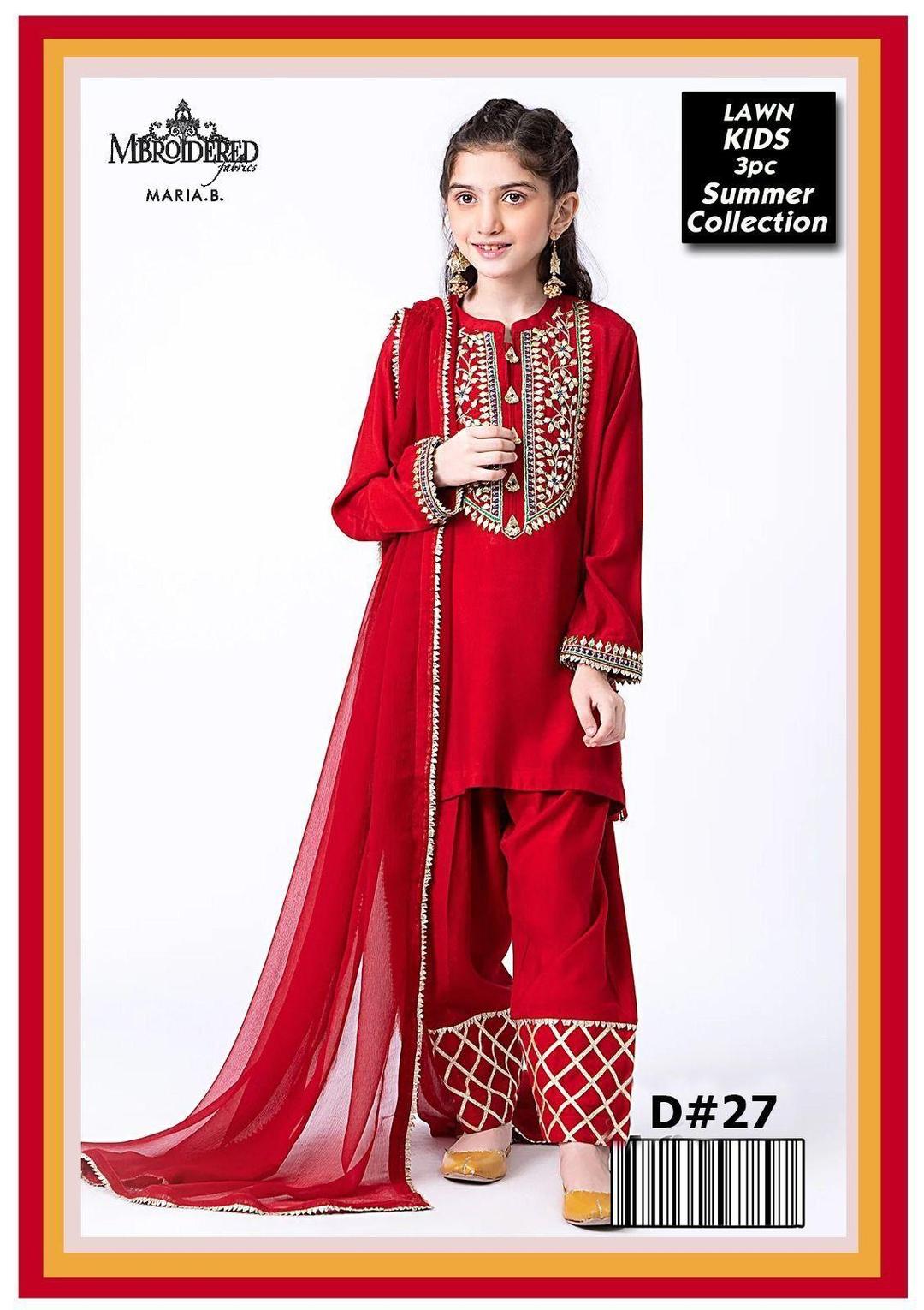 3 pcs Lawn Unstitched Dress
