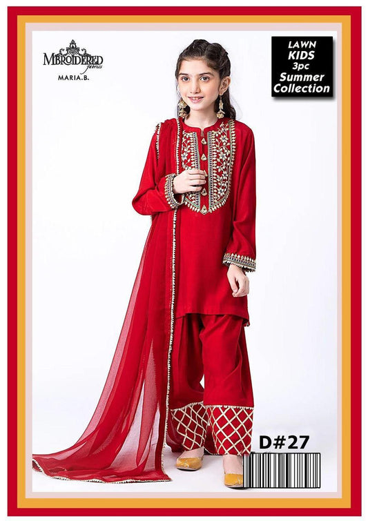 3 pcs Lawn Unstitched Dress