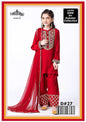 3 pcs Lawn Unstitched Dress